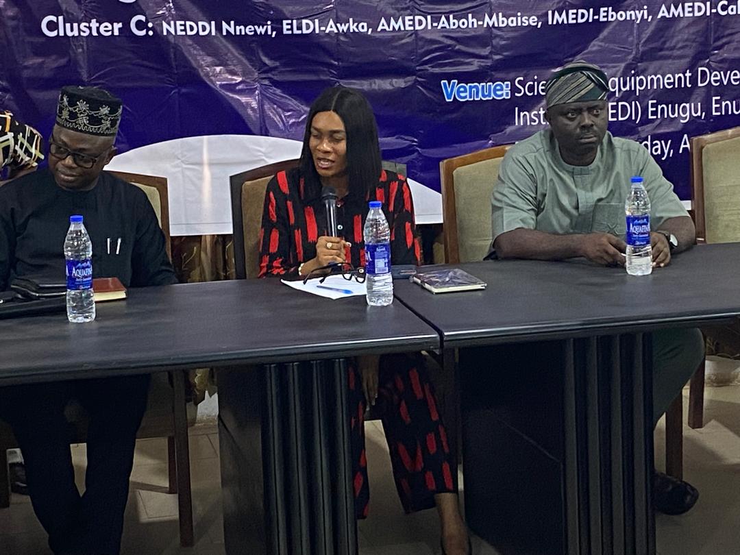 DrLoisNwobodo's tweet photo. Today, the Scientific Equipment Development Institute, Enugu (SEDI-E) proudly hosted the NASENI Innovation Committee for a Cluster-Based Sensitization exercise under the Innovation Assessment and Award Program – Cluster C, covering NASENI centres in Enugu, Anambra, Ebonyi, Imo.. https://t.co/07rXKeloSU