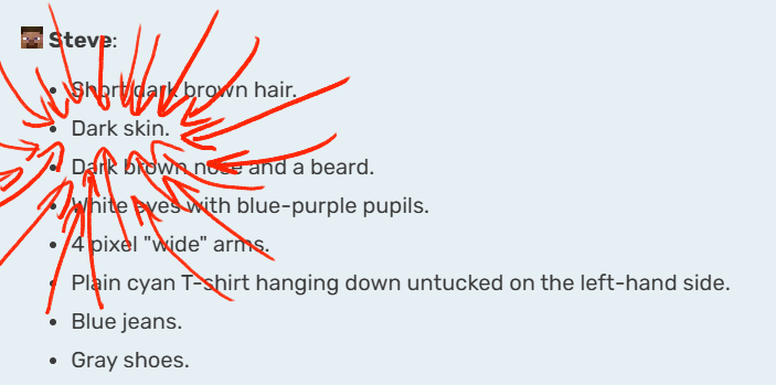 its always so funny to me when people get so mad at me for drawing Steve with his correct skin tone, "you're making him dark" yeah so what