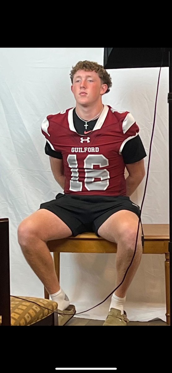 gregsmith3030's tweet photo. New colors…new number…Go do great things at Guilford my boy ❤️❤️💪💪🏈🏈 #OnceAHoundAlwaysAHound https://t.co/yX3lrLx1jR