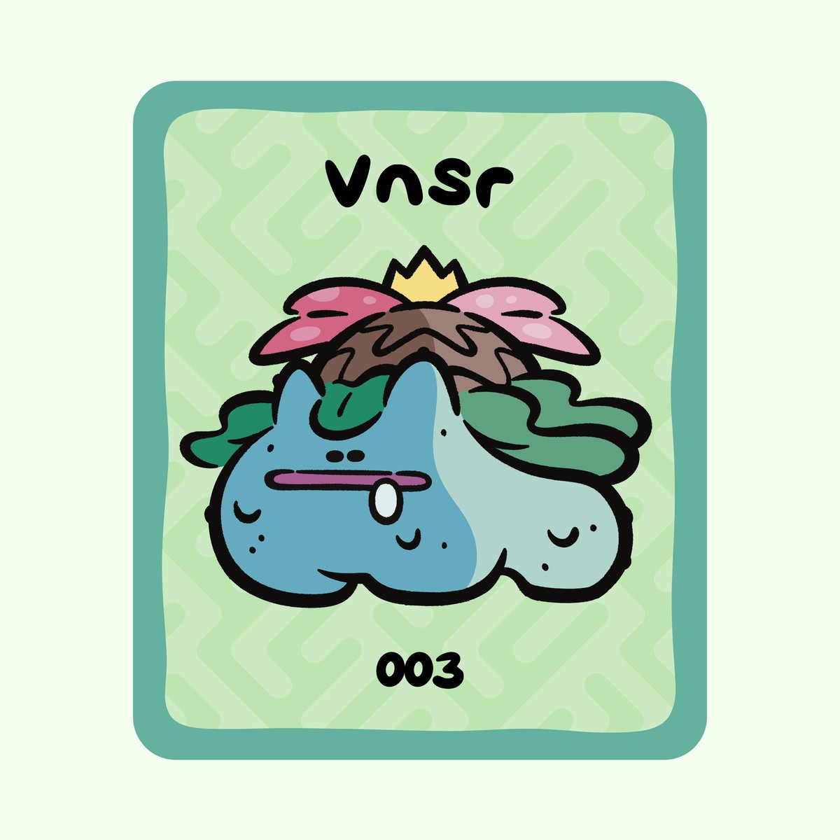 Reached ultimate wisdom: never move. 
Can photosynthesize… but prefers takeout 🌿🍕
Vnsr - 003 #potimon