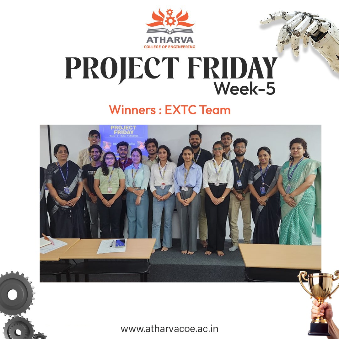 AtharvaEngg's tweet image. 🏆✨ Project Friday Winners!
Big cheers to the EXTC Dept. students at Atharva College of Engineering for their brilliant, innovative project! 💡⚙️
Proud moment of creativity, tech excellence &amp;amp; teamwork. 🚀
#ProjectFriday #EXTC #EngineeringInnovation #AtharvaPride #FutureEngineers