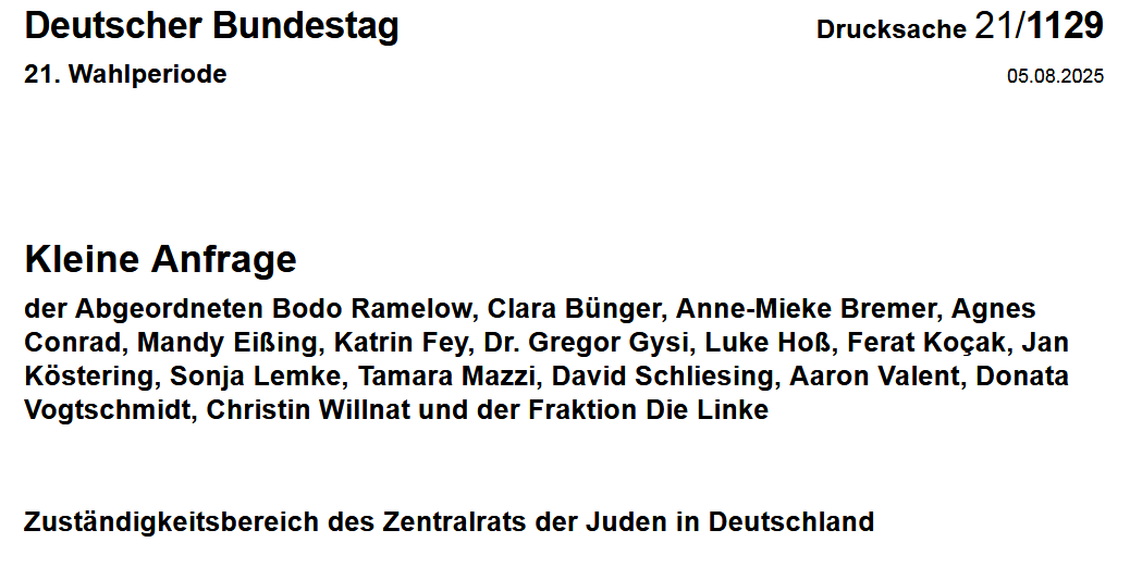 Ralf Fischer (@randalefischer) on Twitter photo Ganz normaler Move, in einer Zeit, wo antisemitische Einstellungen hierzulande neue Höchststände erreichen: Die #Linkspartei fragt nach dem "Zuständigkeitsbereich" des Zentralrats der Juden. 1/4 Ganz normaler Move, in einer Zeit, wo antisemitische Einstellungen hierzulande neue Höchststände erreichen: Die #Linkspartei fragt nach dem "Zuständigkeitsbereich" des Zentralrats der Juden. 1/4