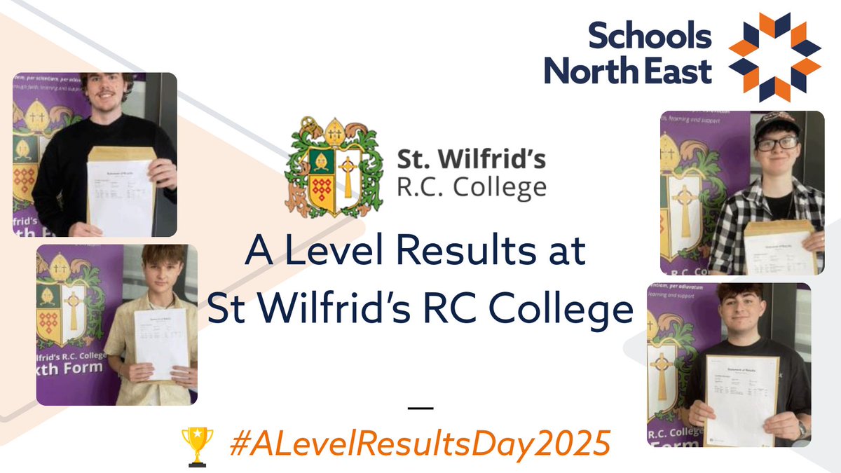 SCHOOLSNE's tweet image. Results are in for St Wilfrid’s RC College 🏆

A Level Results at St Wilfrid’s RC College

Congratulations to the Class of 2025! — the world is yours! ✨ 

Read the full story:ow.ly/B5BP50WFUwx
#ALevelResults