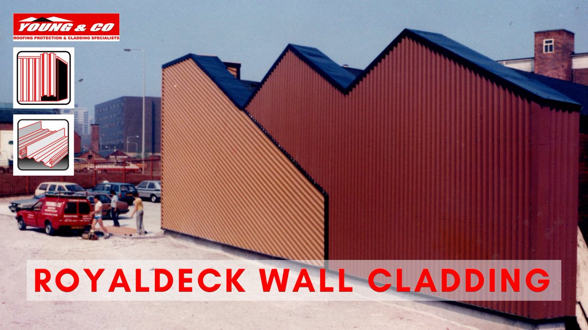 YoungCoRoofing's tweet photo. πΉ #ThrowbackThursdayπΉA blast from the past! This wall cladding project completed in the 1980s gave a fresh new look with our expert refurbishment using Royaldeck 'S' wall cladding. ποΈβ¨#Roofing #Cladding #Refurbishment #Construction #BuildingTransformation https://t.co/H3fDE3JmiD