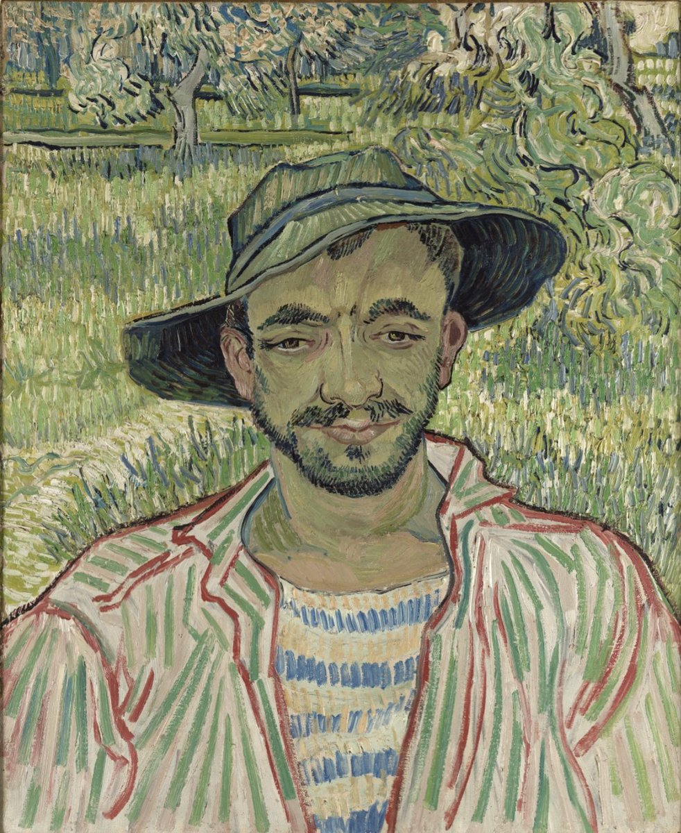 Van Gogh painted ‘The Peasant’ in 1889, while at the psychiatric institution in Saint-Rémy. He saw the peasant as a symbol of harmony with nature, in contrast with hectic city life. His bold colours and brushwork make the figure feel almost part of the landscape.

🖼️ © GNMC, Rome