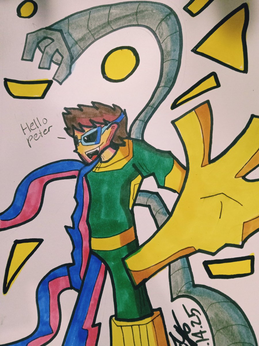 I drew doc ock from spiderman #spidermanart #illustration