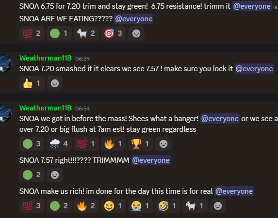 $SNOA 100% run from entry alert and guidance!

Done before the day started!