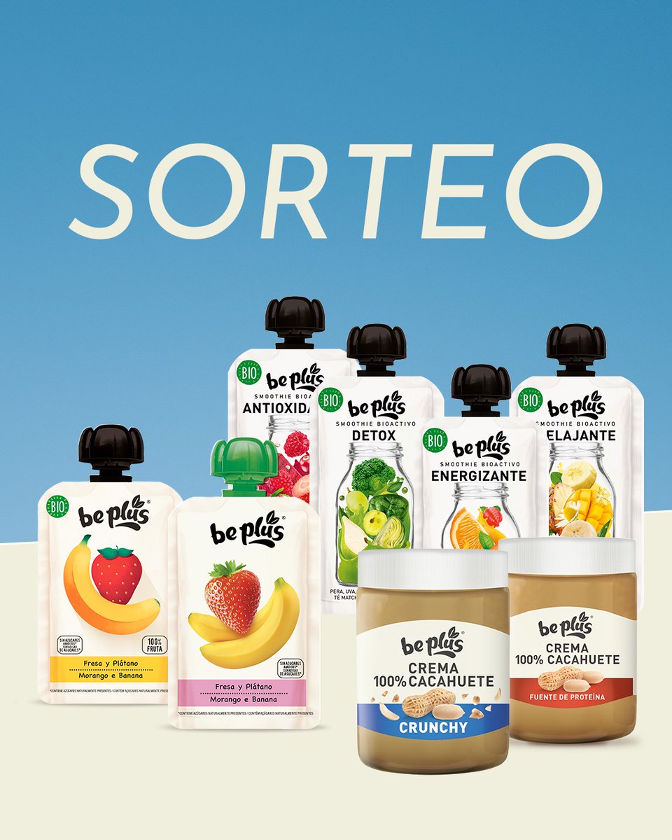Vicky Foods (@vickyfoods) on Twitter photo #Sorteo #BePlus 🤩 Participa hasta el 28 de agosto y gana un lote de productos de nuestra marca #BePlus. Habrá 5 ganadores.
👉 Sigue a <a href="/vickyfoods/">Vicky Foods</a>
😃 Dale a 'Me gusta' y haz RT
😍 Menciona a 2 amigos con los que lo compartirías.
BBLL: bit.ly/3AHkw0S #Sorteo #BePlus 🤩 Participa hasta el 28 de agosto y gana un lote de productos de nuestra marca #BePlus. Habrá 5 ganadores.
👉 Sigue a <a href="/vickyfoods/">Vicky Foods</a>
😃 Dale a 'Me gusta' y haz RT
😍 Menciona a 2 amigos con los que lo compartirías.
BBLL: bit.ly/3AHkw0S