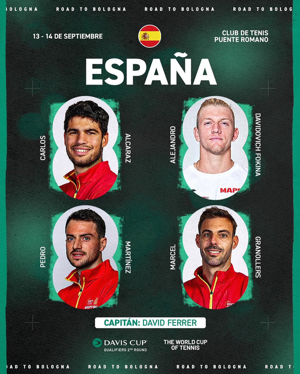 Copa Davis (@copadavis) on Twitter photo ¡Vamos, España! 🇪🇸❤️🔥
El equipo capitaneado por David Ferrer sueña con un triunfo en Marbella.
🗓️ 13 y 14 de septiembre.
#CopaDavis I <a href="/RFETenis/">Tenis España</a> ¡Vamos, España! 🇪🇸❤️🔥
El equipo capitaneado por David Ferrer sueña con un triunfo en Marbella.
🗓️ 13 y 14 de septiembre.
#CopaDavis I <a href="/RFETenis/">Tenis España</a>