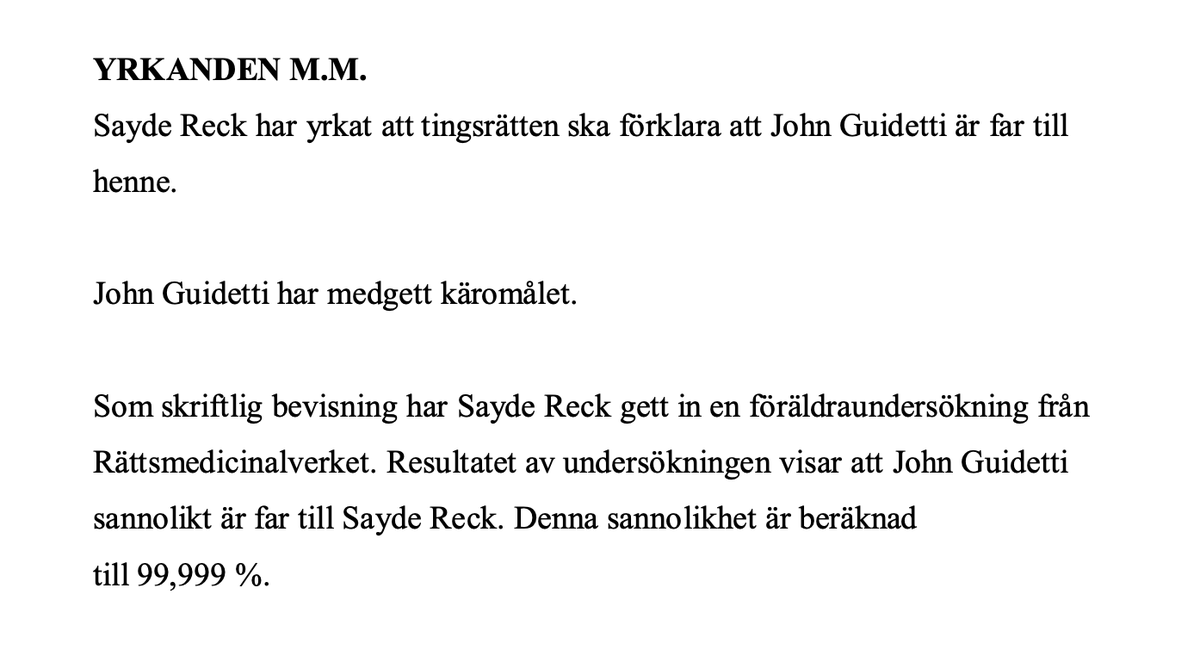 SebMattz's tweet image. Känns ändå fint att kvinnan som kämpat i 14 år för att John Guidetti ska kännas vid dottern som hon födde honom har fått rätt i domstolen