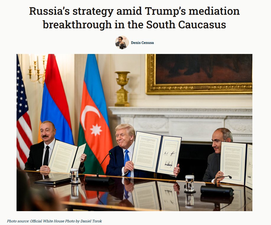 Geopolitics and Security Studies Center (@gssc_lt) on Twitter photo We are sharing GSSC new article by <a href="/DionisCenusa/">Dionis Cenușa</a>: ''Russia’s strategy amid Trump’s mediation breakthrough in the South Caucasus''.
The US is cementing its role as an active player in the South Caucasus, with the new 'Trump Route for International Peace and Prosperity' (TRIPP) We are sharing GSSC new article by <a href="/DionisCenusa/">Dionis Cenușa</a>: ''Russia’s strategy amid Trump’s mediation breakthrough in the South Caucasus''.
The US is cementing its role as an active player in the South Caucasus, with the new 'Trump Route for International Peace and Prosperity' (TRIPP)