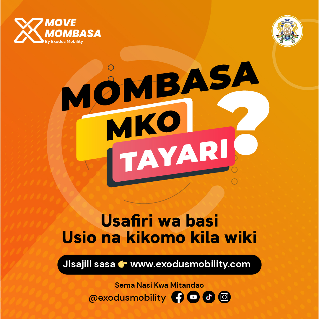 ExodusMobility's tweet photo. Jitayarishe Kusogeza Mombasa katika Enzi Mpya ya Usafiri. Jisajili kwa usafiri usio na kipimo
https://t.co/YQ0AXfXGsk https://t.co/NY2uhbfEjT
