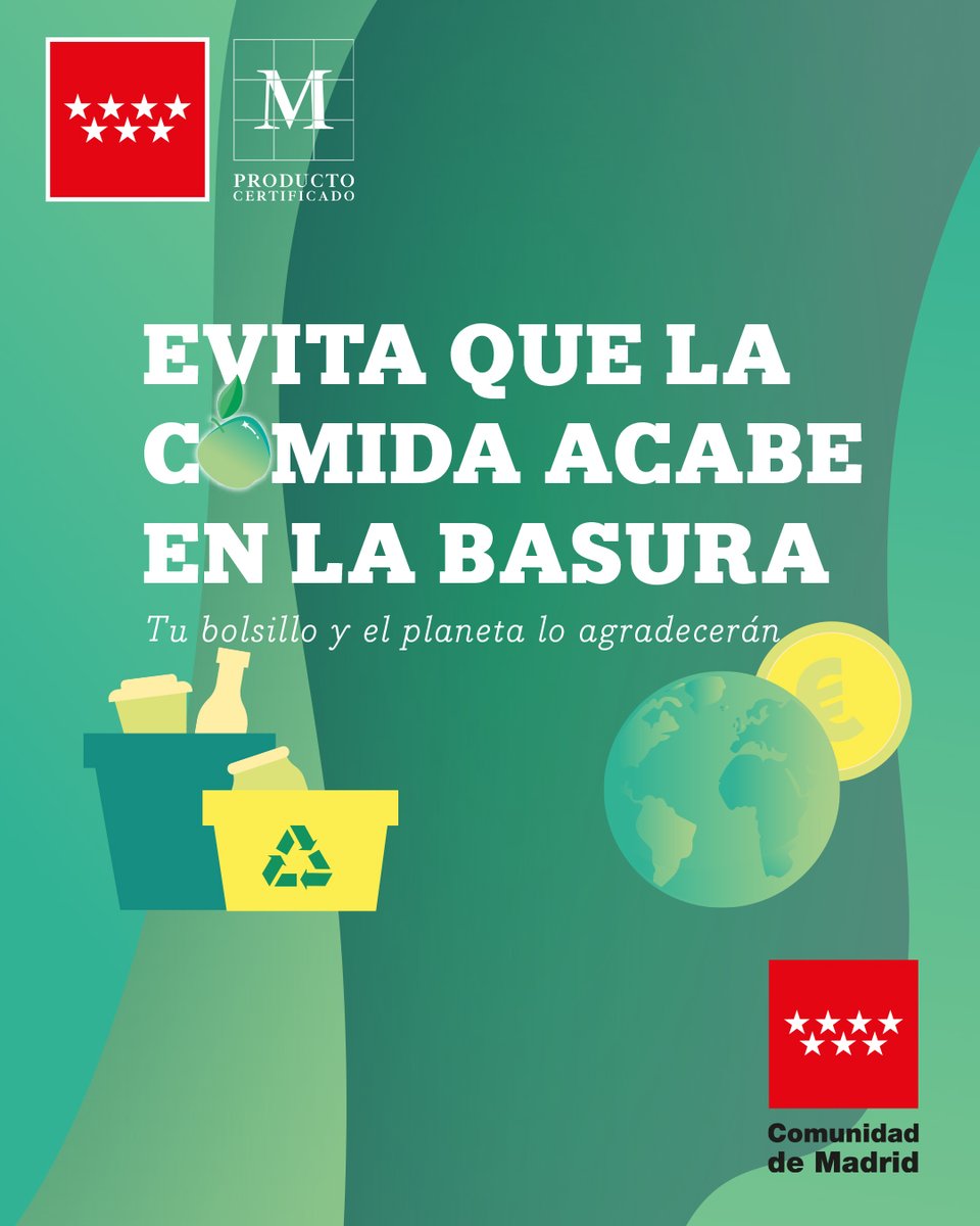 MadridCalidad's tweet image. 🥕 Reducir el #DesperdicioAlimentario es tarea de todos 🌍♻️

💡 Planifica tus #menús
🛒 #Compra solo lo necesario
❄️ #Congela lo que no vayas a consumir
♻️ Aprovecha las #sobras en nuevos platos

Cada gesto cuenta para un futuro más sostenible

#DesperdicioCero