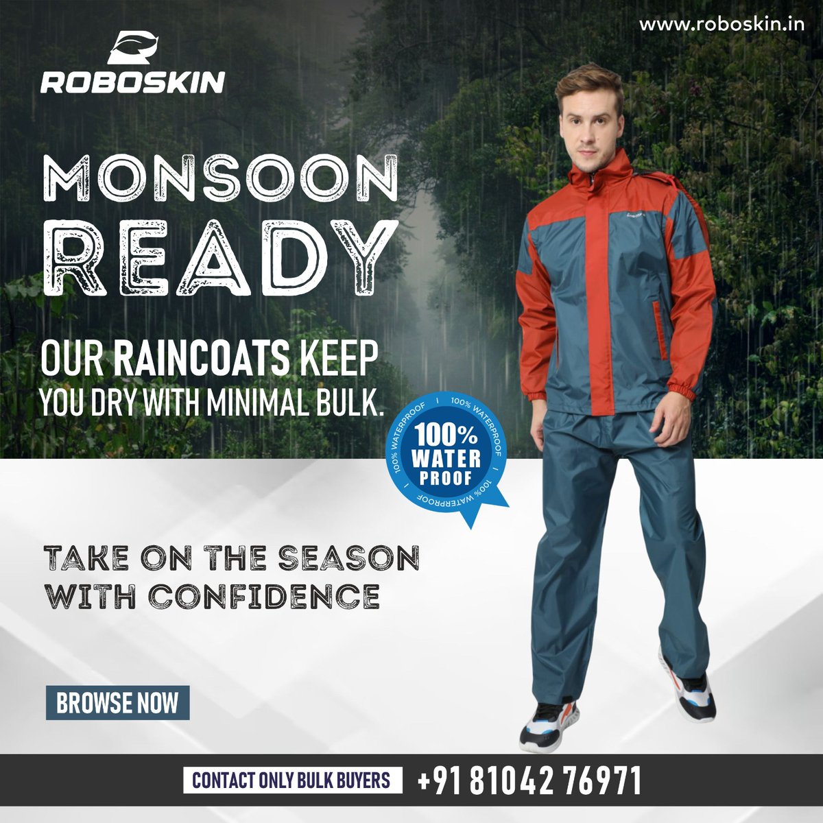 roboskin1's tweet image. Rainy Days? No Problem!
Stay dry, stylish &amp;amp; confident with Robo Skin 100% Waterproof Rain Jackets.
Call Now: +91 81042 76971
Visit: roboskin.in
#RainJackets #WaterproofWear #StayDryStayStylish #RoboSkin #BulkBuyersOnly #RainGear #RainyDayReady #OutdoorStyle