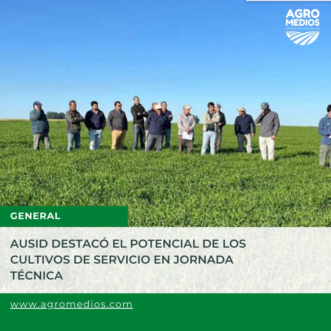<a href="/ausid_uy/">Ausid</a>  realizó una jornada técnica sobre cultivos de servicio, destacando su aporte a la cobertura del suelo, materia orgánica, fijación de nitrógeno y control de malezas. Se resaltó su impacto en la sustentabilidad, el ahorro y la resiliencia de los sistemas agrícolas.