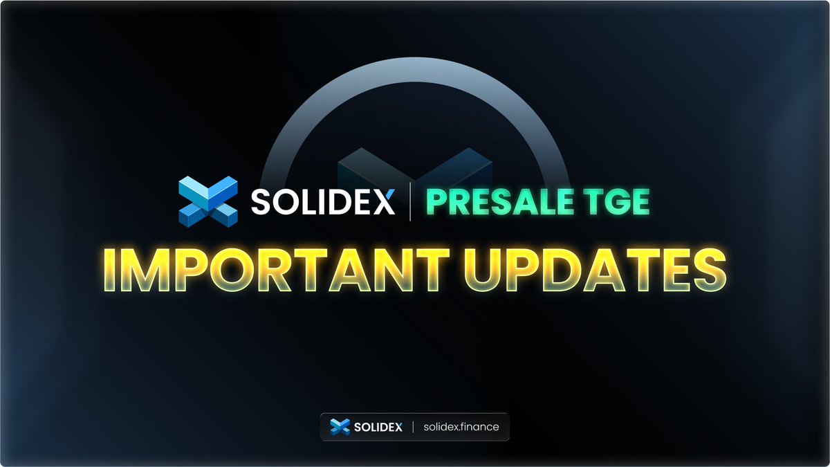 SoliDexCro's tweet photo. 📢 SOLIDEX ANNOUNCEMENT – TIMELINE FOR 1ST EPOCH 📢

To ensure the first epoch runs smoothly, here’s the timeline and key updates 👇

#solidex #crofam https://t.co/5lEH2tLAvX