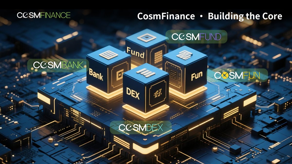 COSMFINANCE's tweet photo. DeFi isn’t just about replacing banks.
It’s about rebuilding finance from the ground up.

CosmFinance is creating the core infrastructure:
 🌐 A chain powered by liquidity
 🏦 Protocols for capital growth & trading
🤖 AI-driven allocation for the next economy

This isn’t an app.
It’s the foundation of tomorrow’s finance.