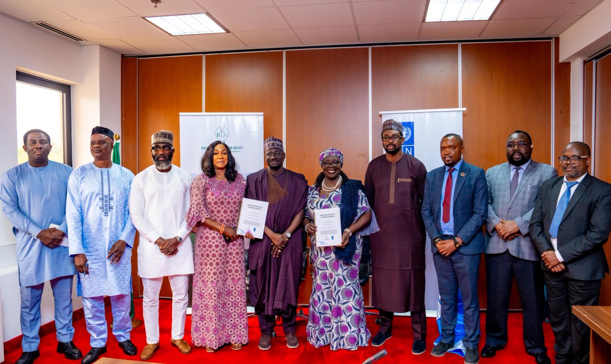 UNDPNigeria's tweet photo. Clean energy is more than just electricity - it is the future that will power development in our communities!

Yesterday, @UNDP 🇳🇬 signed an MoU with @TheREANigeria to transform Nigeria’s clean energy sector. 

Learn more: https://t.co/d2Qsh0GPg3 https://t.co/9MLP1DBTc2
