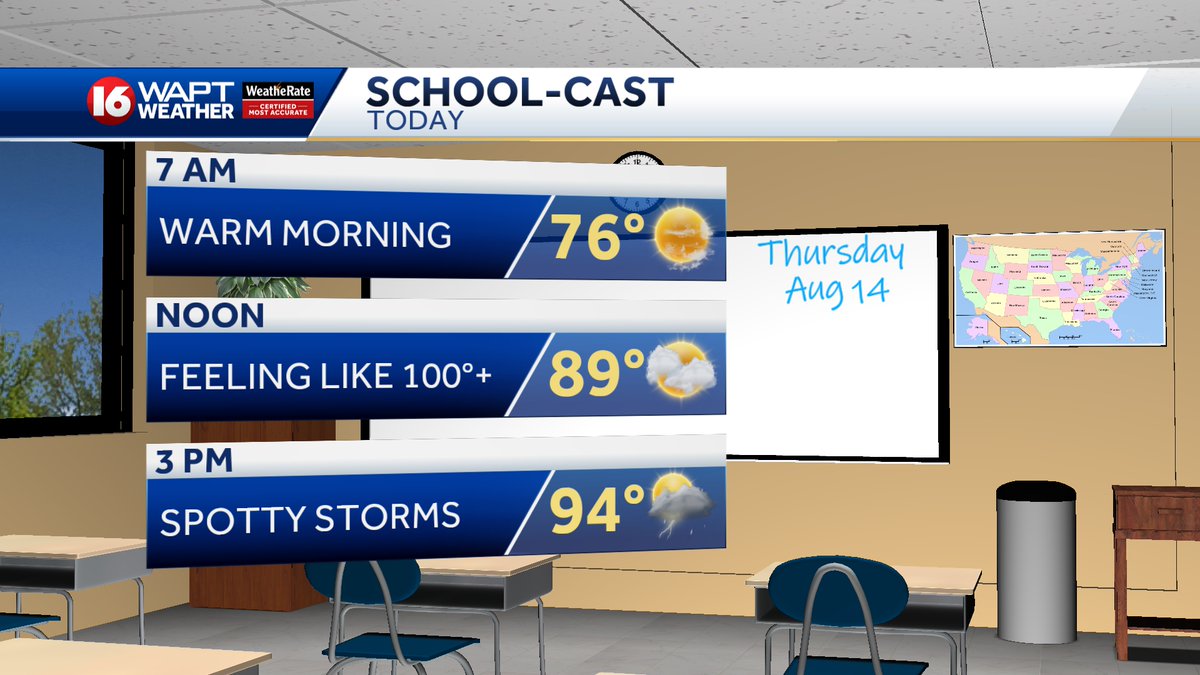 6:20 a.m. CDT: Happy Thursday! I'm tracking one storm this morning in Adams County which will affect the commute for people in Natchez and traveling along Highway 61. It's a warm morning with highs returning to the mid/upper 90s. Standard summer pop ups continue today. #mswx