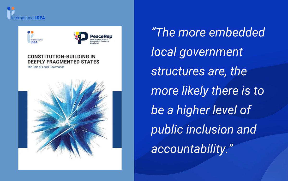 IDEA Publications (@int_idea_pubs) on Twitter photo 🌏 In contexts where control over territory is contested, governance is often fragmented and shaped by local realities. A new <a href="/Int_IDEA/">International IDEA</a> paper examines six dimensions of #localgovernance and their role in peace & constitution-making processes. Read more ⬇️ doi.org/10.31752/idea.… 🌏 In contexts where control over territory is contested, governance is often fragmented and shaped by local realities. A new <a href="/Int_IDEA/">International IDEA</a> paper examines six dimensions of #localgovernance and their role in peace & constitution-making processes. Read more ⬇️ doi.org/10.31752/idea.…