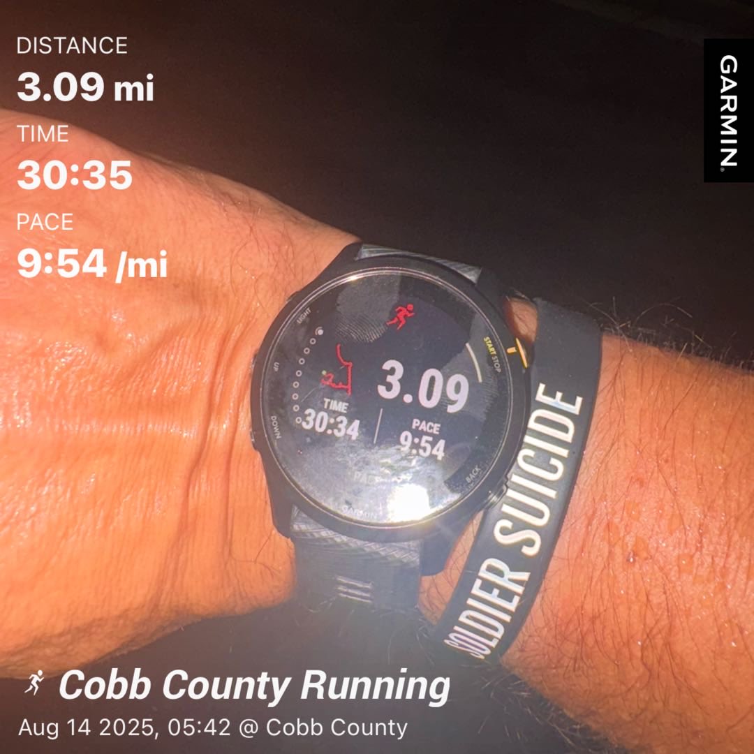 Cooperdc23's tweet photo. Five days in a row, that’s what you do when on PTO. Some early sweaty miles #milesformike #runforbeer #beatyesterday #garmin https://t.co/pVsZrOI9Z7