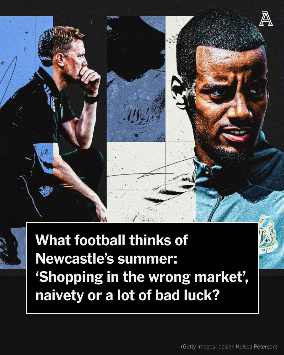 TheAthleticFC's tweet photo. ■ Too much time 'shopping in the wrong supermarket'
■ Sympathy at having to deal with sporting director's exit
■ Effect of PIF's processes on decision-making speed
■ Impact of rivals focusing on domestic market
Throughout the summer Newcastle have found themselves dealing with rejection after rejection as players they targeted moved elsewhere.
But the mood is changing at St James' Park, helped by the signing of Malick Thiaw and optimism about their pursuit of Jacob Ramsey.
So how do those inside and outside the club view their turbulent summer?
#NUFC
📝 @stujames75
🔗 https://t.co/iTPu4rGrDT