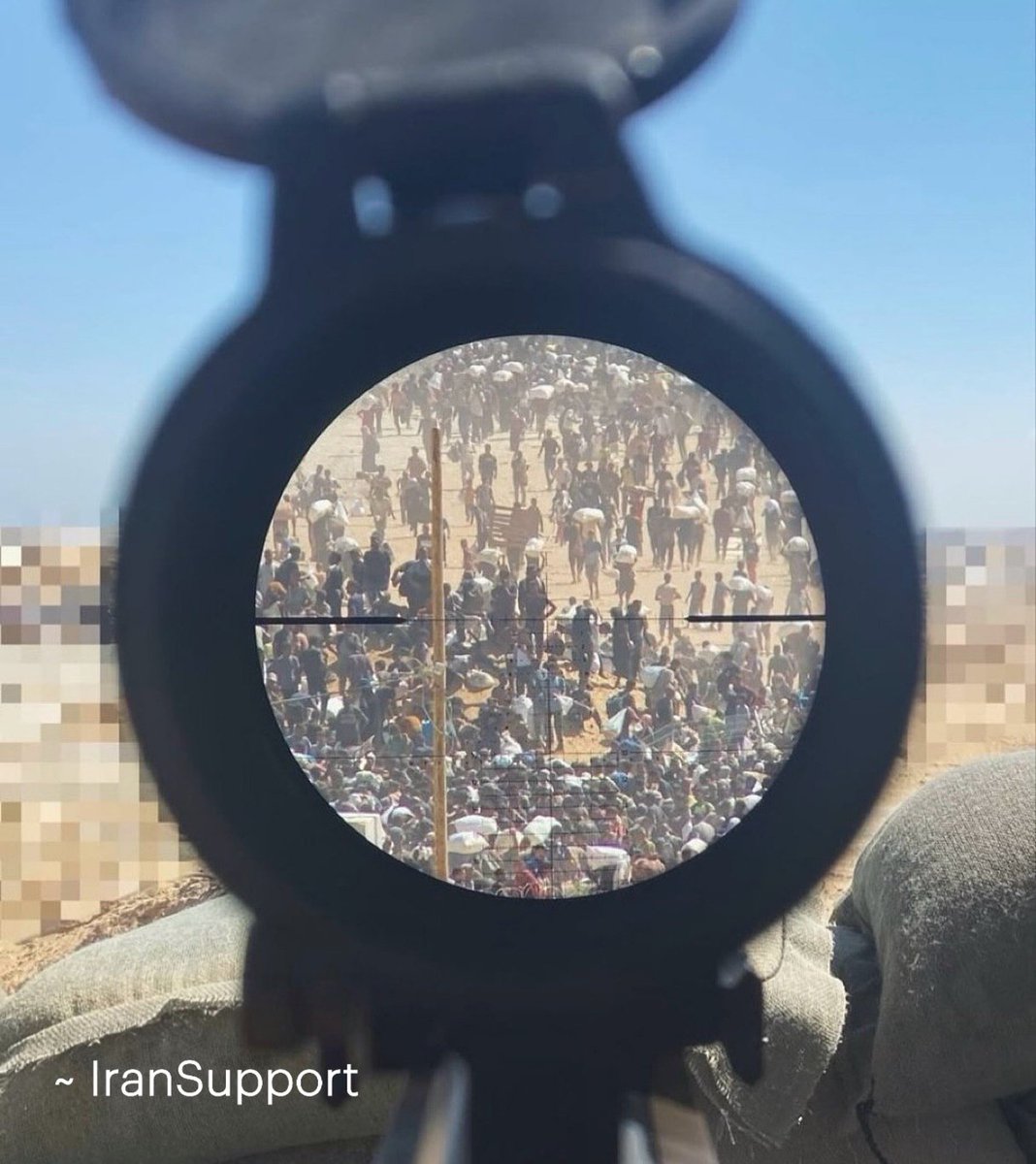 Iran Support ๐ฎ๐ท (@iransupportt) on Twitter photo ๐ท A soldier shared an image from his sniper scope while aiming at hundreds of aid seekers at the GHF distribution sites in Gaza, where the Gaza Ministry of Health has documented the killing of more than 1800 aid seekers. ๐ต๐ธ๐
๐ฆ๐ผ๐๐ฟ๐ฐ๐ฒ | ๐๐ฟ๐ฎ๐ป ๐ฆ๐๐ฝ๐ฝ๐ผ๐ฟ๐
#Iransupport ๐ท A soldier shared an image from his sniper scope while aiming at hundreds of aid seekers at the GHF distribution sites in Gaza, where the Gaza Ministry of Health has documented the killing of more than 1800 aid seekers. ๐ต๐ธ๐
๐ฆ๐ผ๐๐ฟ๐ฐ๐ฒ | ๐๐ฟ๐ฎ๐ป ๐ฆ๐๐ฝ๐ฝ๐ผ๐ฟ๐
#Iransupport