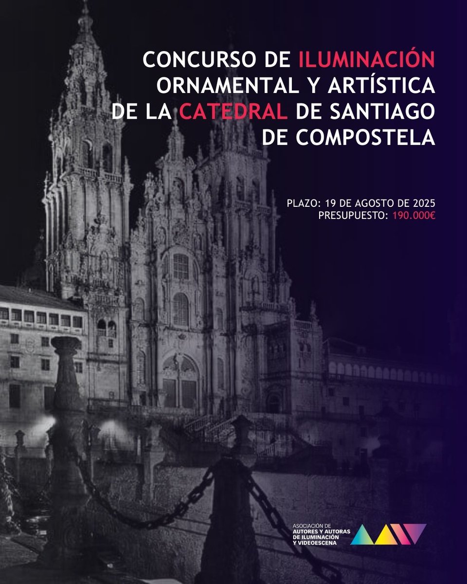 𝗦𝗮𝗻𝘁𝗶𝗮𝗴𝗼 𝗱𝗲 𝗖𝗼𝗺𝗽𝗼𝘀𝘁𝗲𝗹𝗮 busca el proyecto que dará nueva luz a su 𝗖𝗮𝘁𝗲𝗱𝗿𝗮𝗹 y al entorno de la Plaza de las Praterías.

Presupuesto: 190.000 €
Plazo: hasta el 19 de agosto de 2025 a las 13:30 h
Bases y detalles en …telanocturna.santiagodecompostela.gal/es/el-concurso/