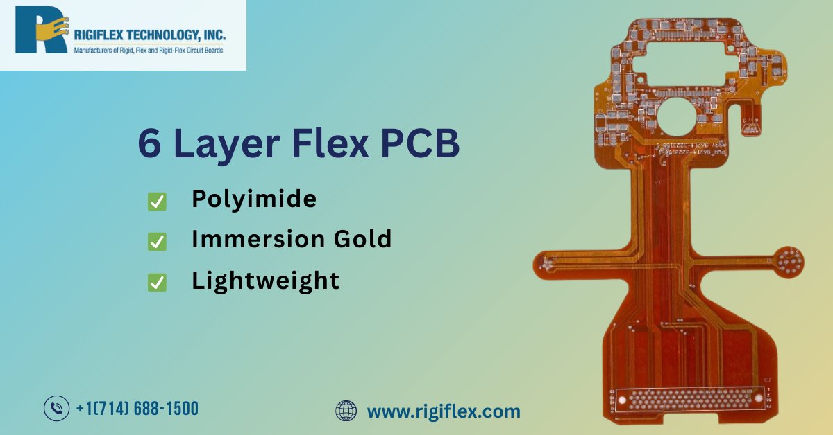 rigiflextech's tweet image. 6-Layer Flex PCB Solutions
Rigiflex delivers lightweight, high-performance polyimide boards with immersion gold finish, thermal stability, and fast turnaround to meet demanding applications.
Learn more: bit.ly/4mAQ4dY
#FlexPCB #PCBManufacturing