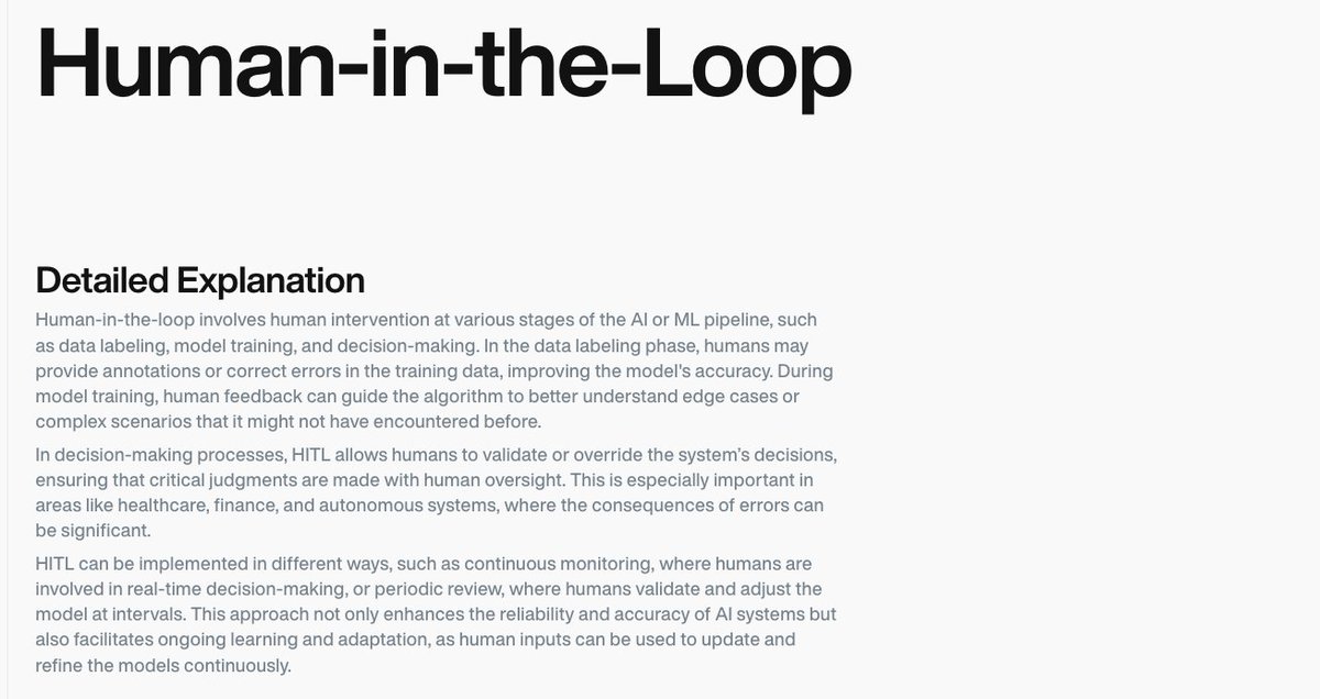 Steam_Diary123's tweet image. 今天来说 @JoinSapien  的 human-in-the-loop（HITL）机制！
这个机制本质上就是把人作为 AI 训练流程里的核心环节，让 AI 不再是一个封闭的机器自学过程，而是由人实时参与，监督，修正。
Human-in-the-loop（ #HITL）可以分成三个核心：
1️⃣ 把人搬进 AI 训练间
传统 AI