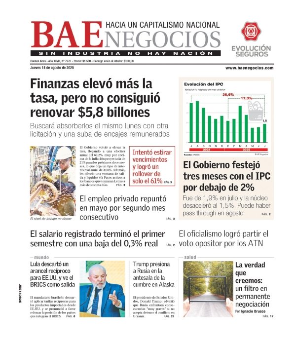 Keops FM 90.1 | Cadena 3 La Plata (@keopsfm) on Twitter photo #BuenJueves 📰 Esta es la tapa de <a href="/BAENegocios/">BAE Negocios</a>
𝗞𝗲𝗼𝗽𝘀 𝗙𝗠 𝟵𝟬.𝟭🎙#LaPlata
🌐 keopsfm.com.ar
📲 goo.su/fHN1c #BuenJueves 📰 Esta es la tapa de <a href="/BAENegocios/">BAE Negocios</a>
𝗞𝗲𝗼𝗽𝘀 𝗙𝗠 𝟵𝟬.𝟭🎙#LaPlata
🌐 keopsfm.com.ar
📲 goo.su/fHN1c
