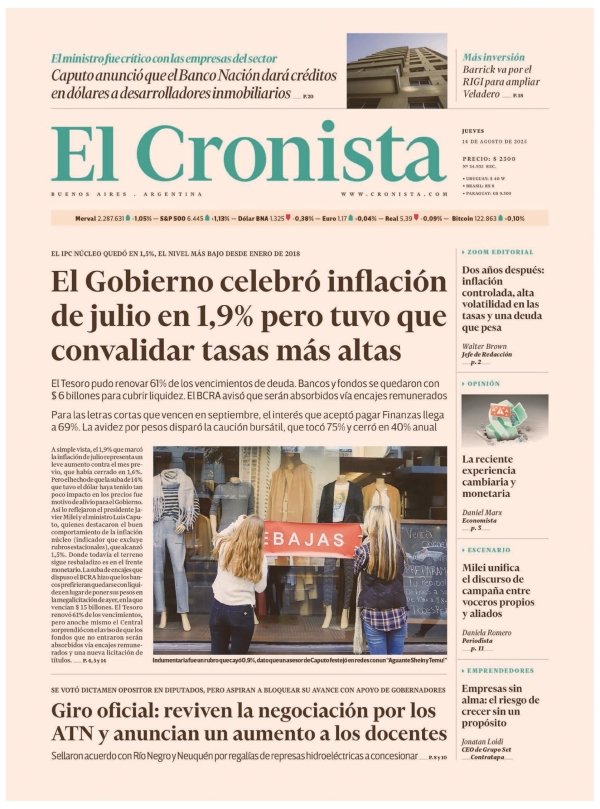 Keops FM 90.1 | Cadena 3 La Plata (@keopsfm) on Twitter photo #BuenJueves 📰 Esta es la tapa de <a href="/Cronistacom/">El Cronista</a>
𝗞𝗲𝗼𝗽𝘀 𝗙𝗠 𝟵𝟬.𝟭🎙#LaPlata
🌐 keopsfm.com.ar
📲 goo.su/fHN1c #BuenJueves 📰 Esta es la tapa de <a href="/Cronistacom/">El Cronista</a>
𝗞𝗲𝗼𝗽𝘀 𝗙𝗠 𝟵𝟬.𝟭🎙#LaPlata
🌐 keopsfm.com.ar
📲 goo.su/fHN1c
