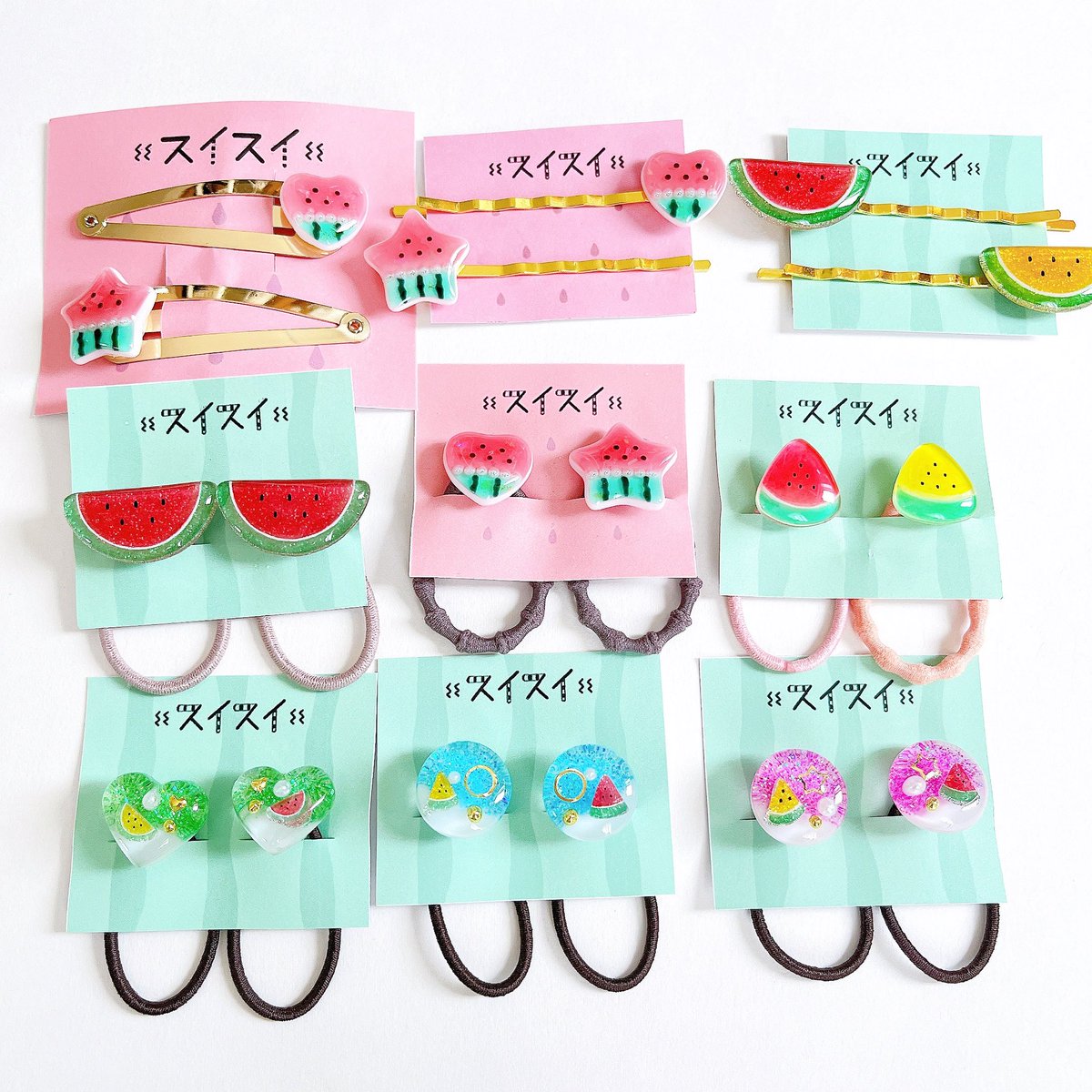 末廣農場へ納品しに行ってきました〜🍉

やっとヘアゴム追加できました✨
まだまだ暑いので髪結ぶのにどうでしょう〜😆🍉