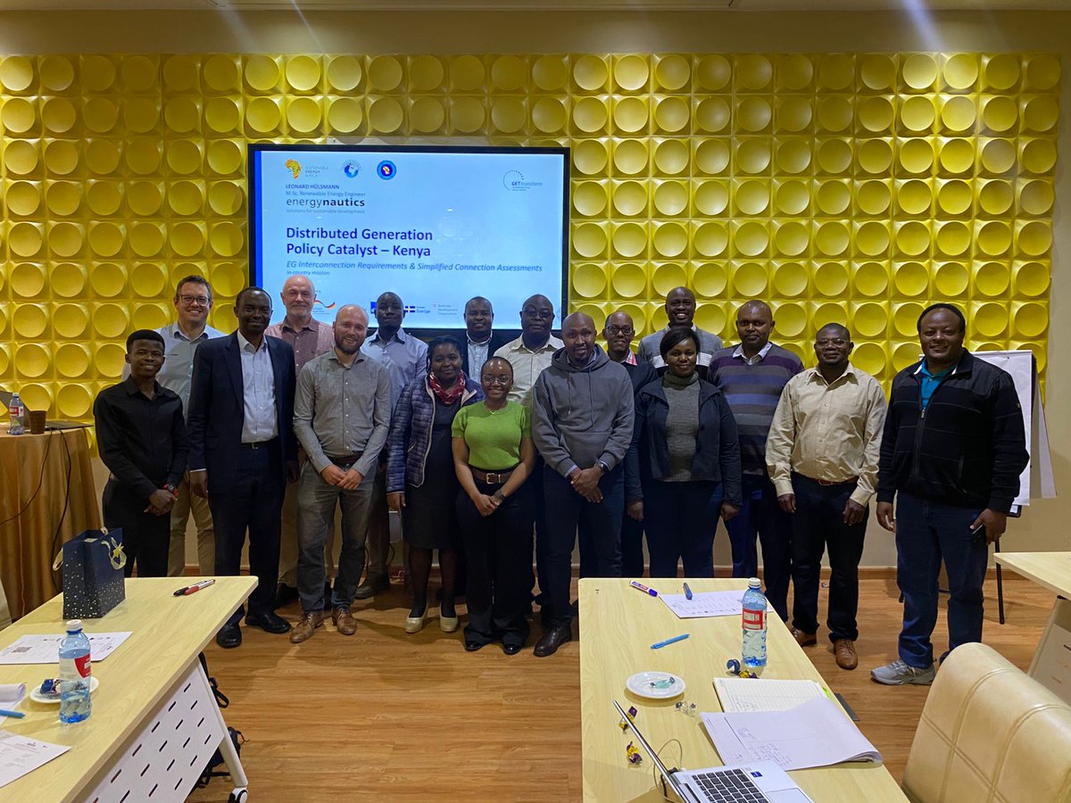 SEA_UrbanEnergy's tweet image. Kicking off #DGKenya technical studies!
Leonard Hülsmann from @energynautics guided the team through key docs for safe, timely Distributed Generation evaluation. Now working on Embedded Generator Connection Criteria & Interconnection Specs.
#DistributedGeneration