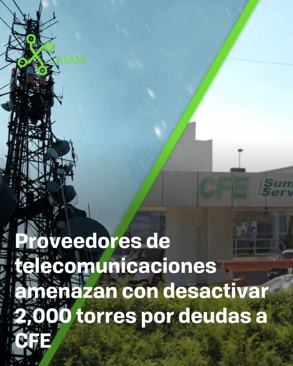 CFE enfrenta deudas millonarias y 85 proveedores de telecomunicaciones evalúan acciones que podrían afectar 2,000 torres. ⚡️
➡️ l.xataka.com.mx/vi