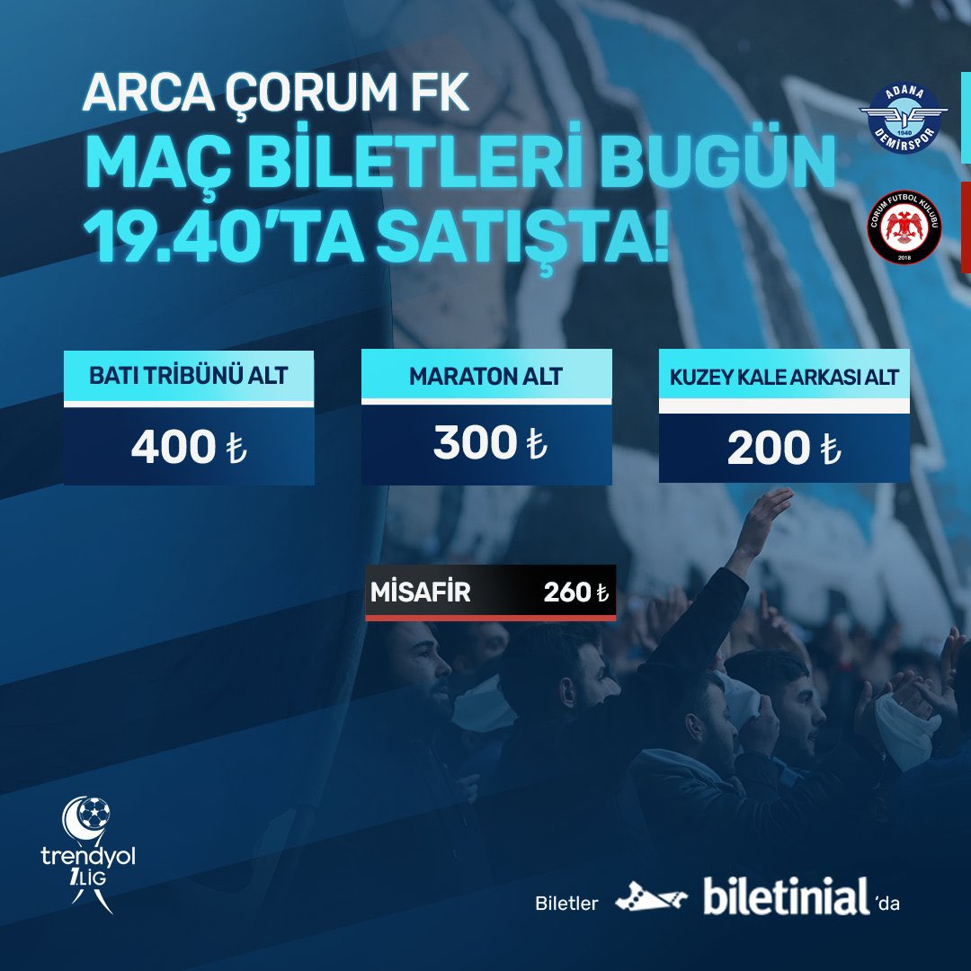 Deveden büyük fil 
sizden büyük ADANA DEMİRSPOR taraftarı var 
Daha daha inadına 

KİMSE KOMBİNE ALMASIN ✌🏻