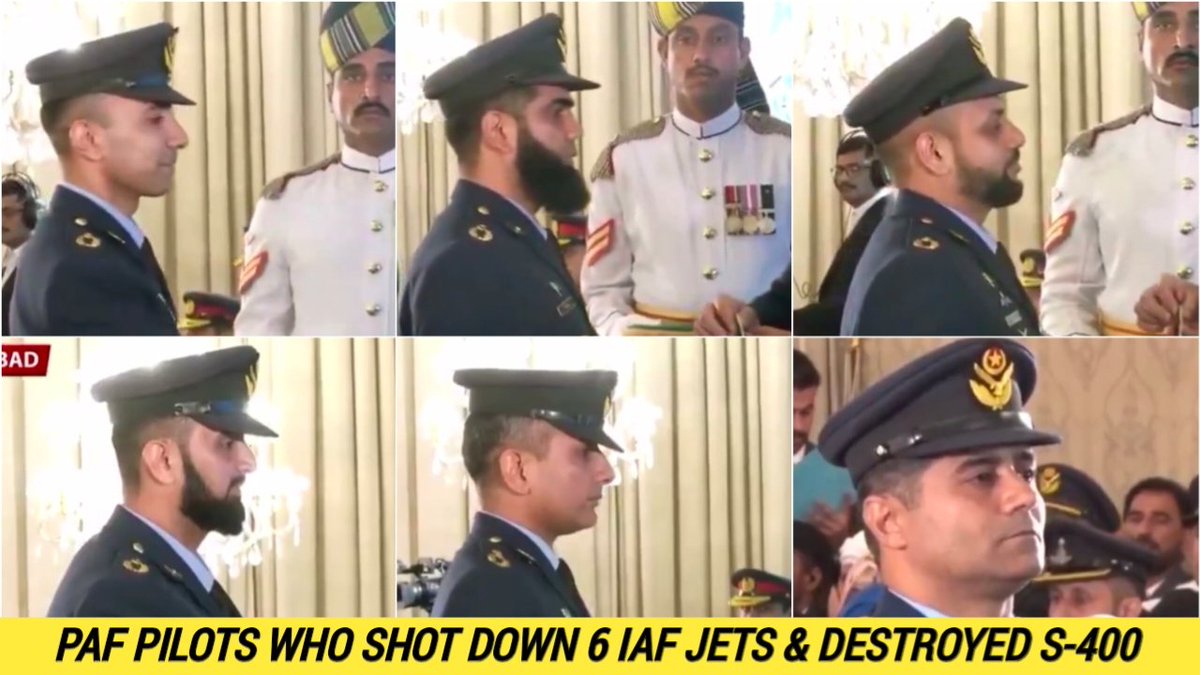 JUST IN:

Pakistan awards the PAF pilots who shot down 6 IAF jets and destroyed Indian S-400 systems.