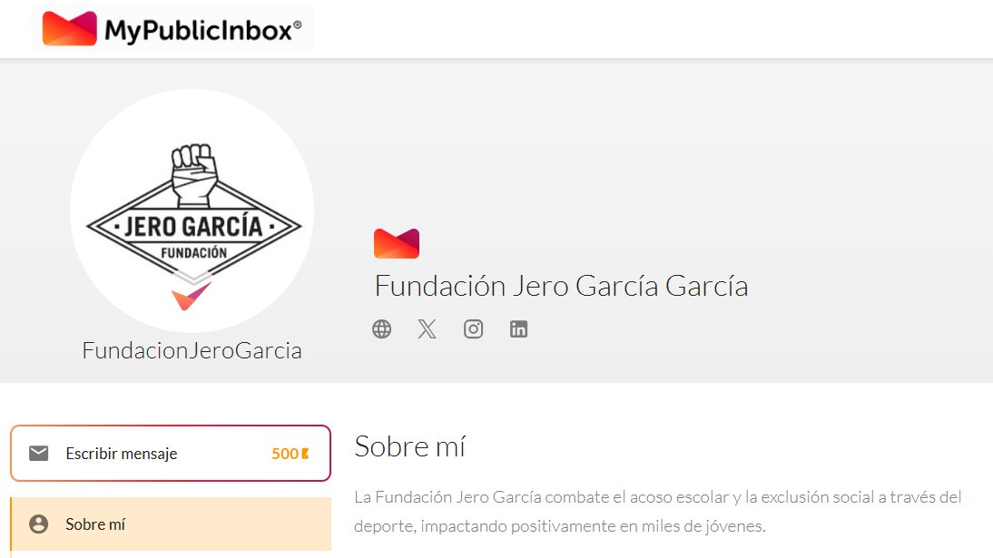 MyPublicInbox (@mypublicinbox) on Twitter photo Damos hoy la bienvenida en <a href="/mypublicinbox/">MyPublicInbox</a> a <a href="/JeroFundacion/">Fundación Jero García</a>, Fundación dedicada a la integración social a través del deporte e intentar prevenir todo tipo de violencias, de género, acoso escolar y la exclusión social, impactado y ayudando a miles de jóvenes de una forma positiva. Damos hoy la bienvenida en <a href="/mypublicinbox/">MyPublicInbox</a> a <a href="/JeroFundacion/">Fundación Jero García</a>, Fundación dedicada a la integración social a través del deporte e intentar prevenir todo tipo de violencias, de género, acoso escolar y la exclusión social, impactado y ayudando a miles de jóvenes de una forma positiva.