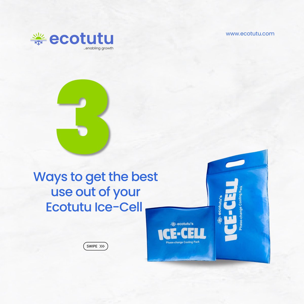 ecotutu's tweet image. Still using ice blocks that melt in 2 hours? 😩
Switch to Ecotutu Ice-Cell! it lasts up to 48 hours, keeps your items cool, and gives you peace of mind.
Swipe to see how to get the best out of it! 💙❄️

#EcotutuIceCell #ColdStoragenigeria #enablinggrowth #foodsecurity