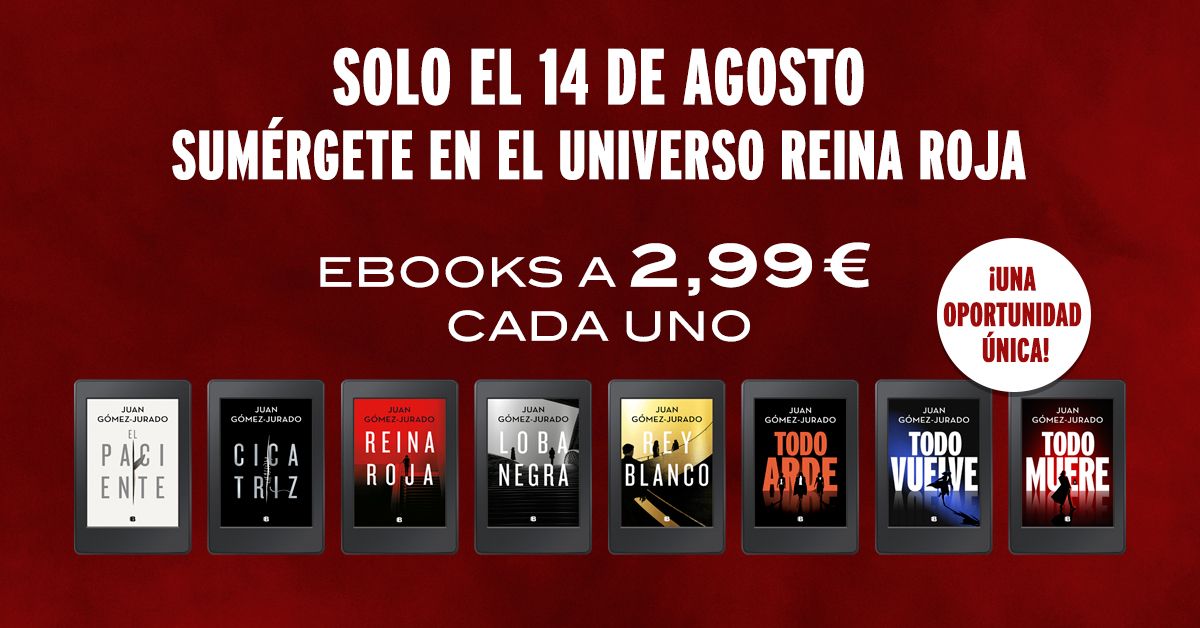 ¡Hoy están de oferta los ebooks del Universo #ReinaRoja! 
Os dejo un breve hilo con los enlaces a cada libro por si así os es más fácil encontrarlos.