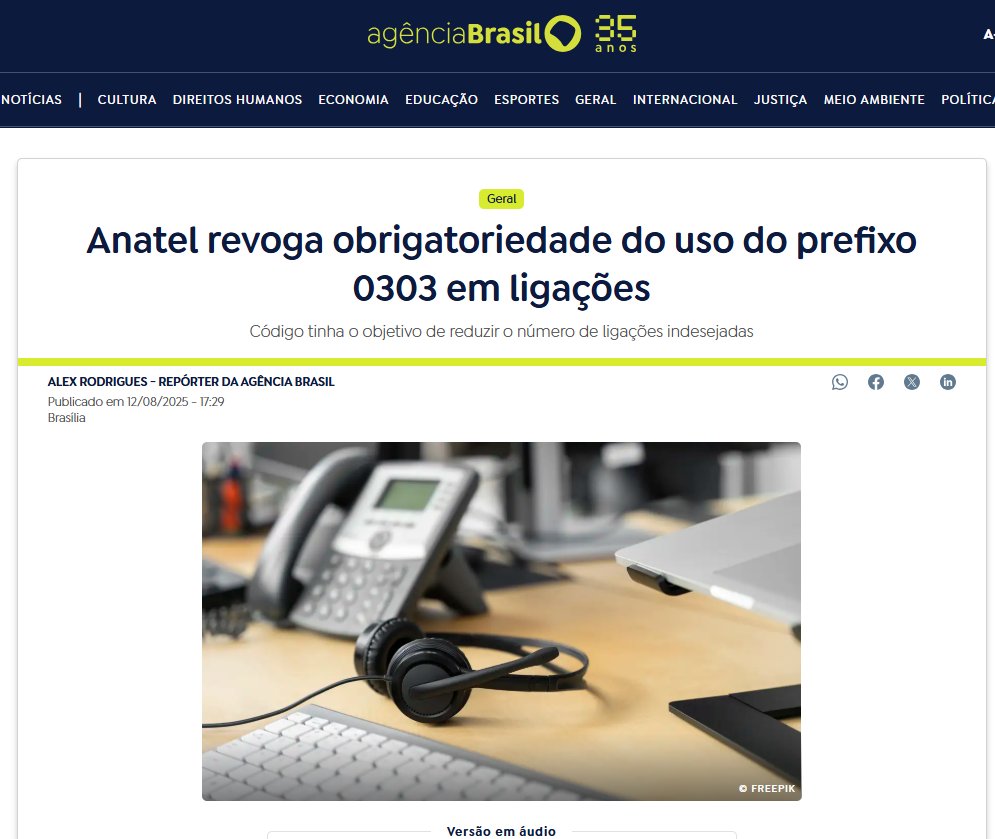 Gostaria de saber se há algum outro caso no mundo no qual toda a telefonia fixa/móvel foi tornada virtualmente inútil por inação da autoridade reguladora.