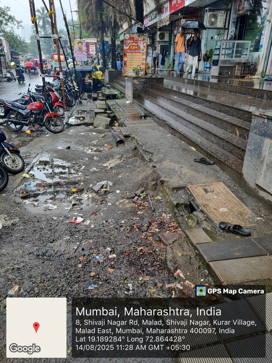 YTKDIndia's tweet photo. 1 Month. 0 Repairs.

Malad East footpath still looks like a set from an apocalyptic movie — Broken Tiles, Sewage Water, Open Drains.

@mybmc, you’re setting new records… in negligence. https://t.co/z20VTsylWp