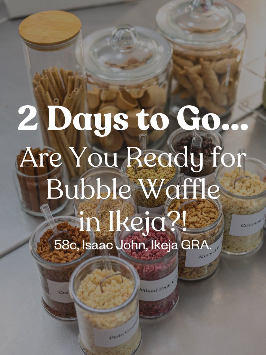 We’re bringing Bubble Waffle to our Ikeja sweeties on Saturday, August 16th. And we’d love to see you there!☺️

#hansandrene #ikeja