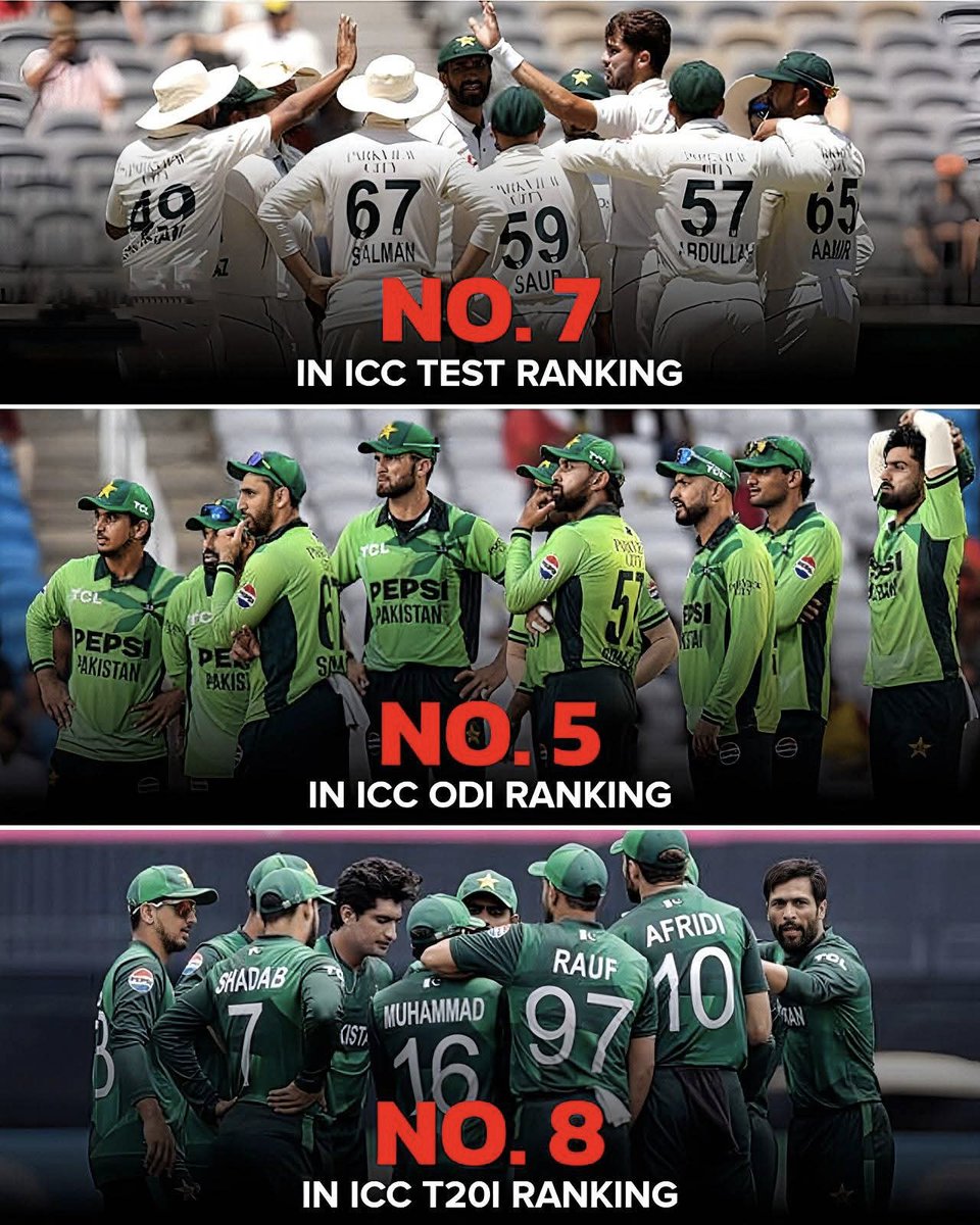 Pakistan in ICC Rankings 🇵🇰🤯

#virel #cricket