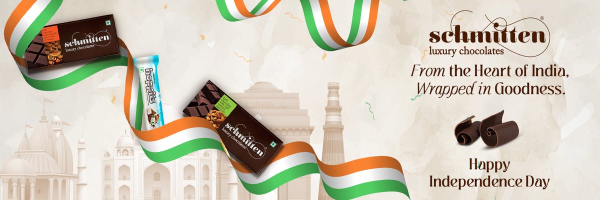 Schmitten_Choco's tweet photo. 79 years of freedom, wrapped in sweetness!🍫
-From the Heart of India, Wrapped in Goodness!
#Schmitten #Hoppits #HappyIndependenceDay https://t.co/2osBawMm6H