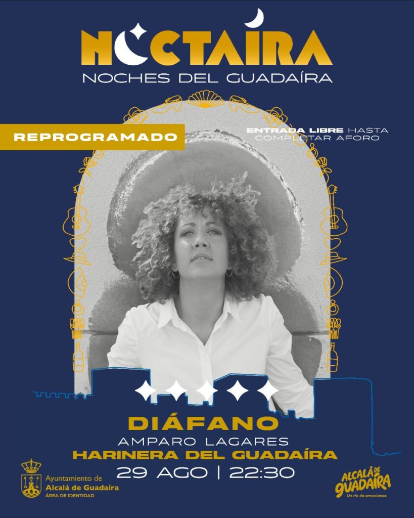 Te lo vamos anunciando, para que sea tu plan. El viernes 29, a las 22:30, en La Harinera del Guadaíra, llega Diáfano, el nuevo espectáculo de Amparo Lagares, una de las voces más personales del flamenco actual. Entrada libre hasta completar aforo.
+ Info.:
radioguadaira.org/agenda/noctair…