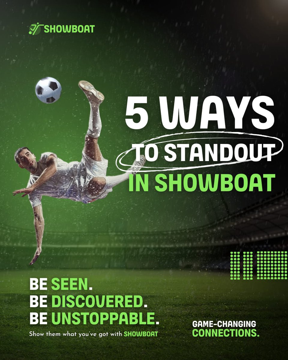 showboatFTBL's tweet photo. Want to get noticed on Showboat? 👀

Stand out with these:

1️⃣ Post highlights

2️⃣ Update profile

3️⃣ Share training &amp; matches

4️⃣ Keep Your Clips Clean &amp; Sharp

5️⃣ Use clear titles
Your content = your CV.👇

⚽️ Play: https://t.co/kCX3mrwsBK

⚽️ App: https://t.co/GESDUM7iQw https://t.co/rJohRuIPV5