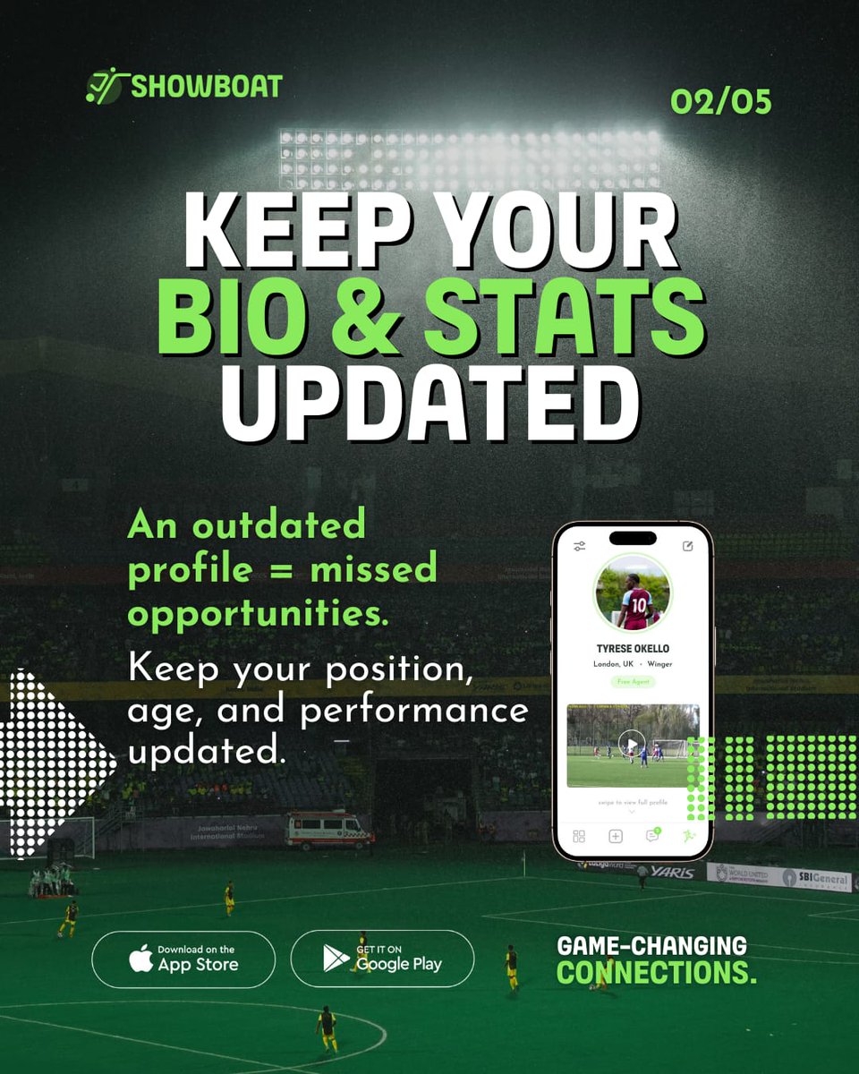 showboatFTBL's tweet photo. Want to get noticed on Showboat? 👀

Stand out with these:

1️⃣ Post highlights

2️⃣ Update profile

3️⃣ Share training &amp; matches

4️⃣ Keep Your Clips Clean &amp; Sharp

5️⃣ Use clear titles
Your content = your CV.👇

⚽️ Play: https://t.co/kCX3mrwsBK

⚽️ App: https://t.co/GESDUM7iQw https://t.co/rJohRuIPV5