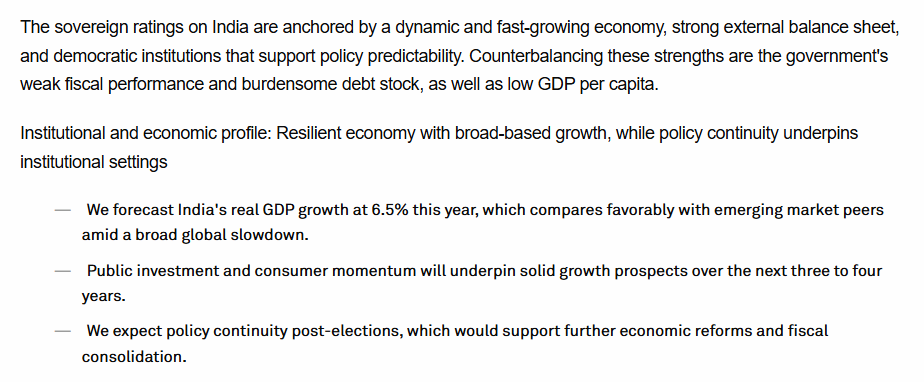 equityguymanav's tweet photo. This is a tight slap to @realDonaldTrump , @RahulGandhi and all liberals who were blindly saying "India is a dead economy". In most difficult times like Covid era, india was the only country to perform better than others.

S&amp;P Global https://t.co/UiQHfzhZQA
