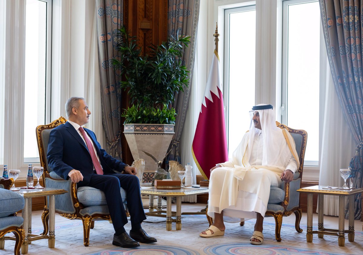 T.C. Dışişleri Bakanlığı (@tc_disisleri) on Twitter photo Bakanımız <a href="/HakanFidan/">Hakan Fidan</a>, Katar Emiri Şeyh Temim bin Hamed Al Sani tarafından Doha’da kabul edildi. 🇹🇷🇶🇦 Bakanımız <a href="/HakanFidan/">Hakan Fidan</a>, Katar Emiri Şeyh Temim bin Hamed Al Sani tarafından Doha’da kabul edildi. 🇹🇷🇶🇦